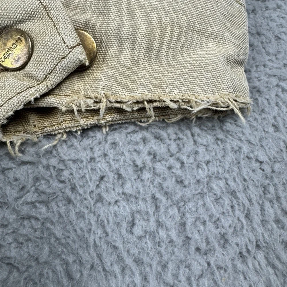 Vtg‎ Carhartt Jacket Size 44 Tan Blanket Lined 70s Chore Coat Canvas 6BLCL C06